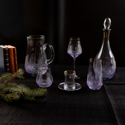 Ornament Mavi Platin Set