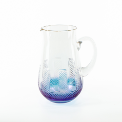 Ornament Mavi Platin Sürahi