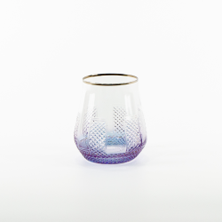 Ornament Mavi Platin Viski Kadeh